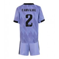 Dres Real Madrid Daniel Carvajal #2 Gostujuci za djecu 2022-23 Kratak Rukav (+ kratke hlače)